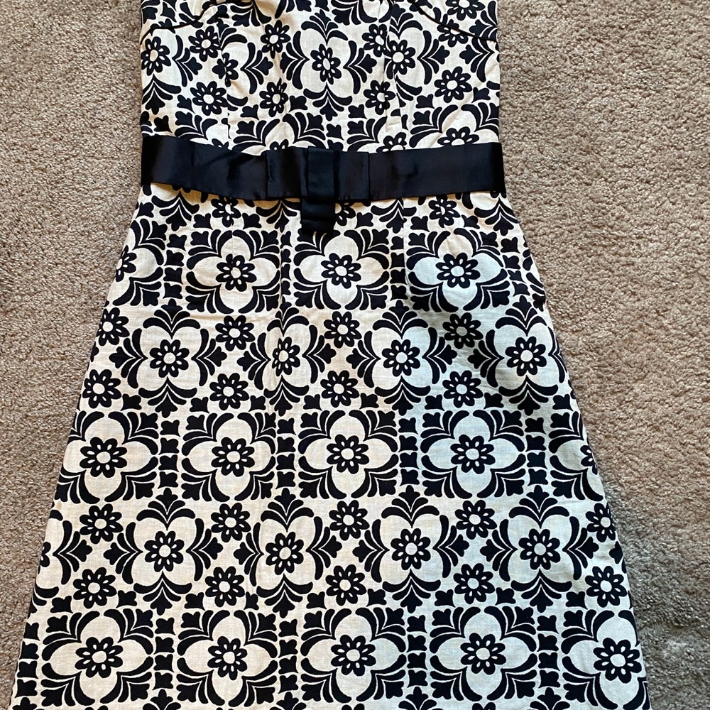 Lilly Pulitzer strapless retro print A-line dress